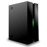 Black server vector drawing