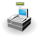 Vector icon of cash register