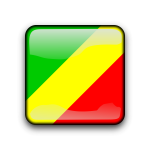 Congo vector flag button