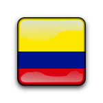 Colombia glossy button vector