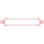 Vector image of red line art decorative border