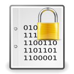 Encrypted document yellow sign vector clip art