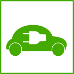 Electric car icon vector graphics