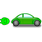 Electric car vector clip art