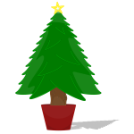 Glossy Christmas Tree Vector