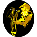 Sax player vector illustration