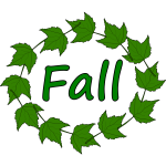 Fall green leaves vector image