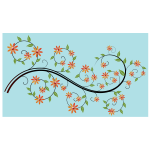 Flowery branch vector illustration