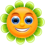 Smiling flower vector image