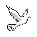 Vector image of a flying dove