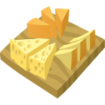 Vector illustration of cheese platter serving