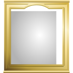 Vector illustration mirror in golden frame