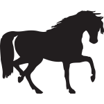 Horse silhouette vector