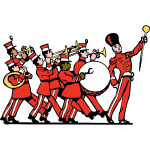 Marching band vector clip art