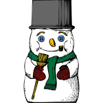 Snowman vector clip art graphics