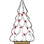 Snowy Xmas tree vector