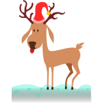 Cartoon reindeer vector