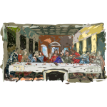 Last supper vector illustration