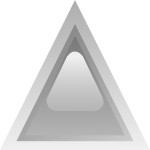 Grey led triangle vector image