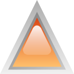 Orange led triangle vector illustration