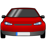 Car front view vector graphics