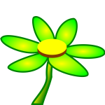 Vector clip art of fresh green flower