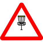 Disc golf roadsign vector image