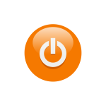 Orange power button vector illustration