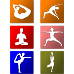 Vector icons of yoga positions