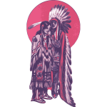 Native American couple vector image