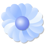 Blue flower vector image