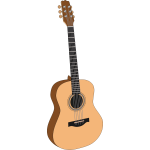 Acoustic guitar vector drawing