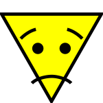 Confused triangle face icon vector image