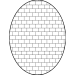 Vector illustration of pattern brick outline