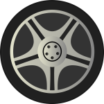 Car Wheel Tire Vector Image