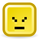 Confused smiley vector icon