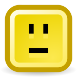 Confused smiley vector icon