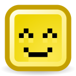 Happy smiley vector icon