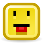 Tongue out smiley vector icon