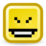 Cheeky smiley vector icon