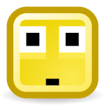 Surprised smiley vector icon