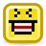 LOL smiley vector icon