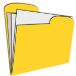 Vector graphics of yellow document