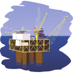 Oil rig vector graphics