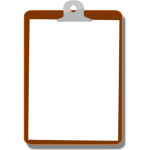 Clipboard with blacnk paper vector image