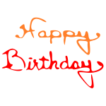 Vector illustration of a happy birthday sign