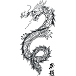 Japanese dragon vector image