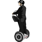 Man on Segway vector