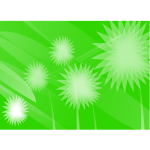 Green flowers vector wallpaper