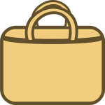 Simple shopping bag vector icon